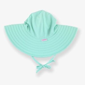 NWT Ruffle Butts Swim Hat in Vintage Aqua Infant Sun Hat